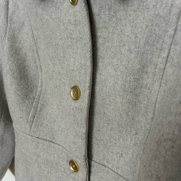 LIKE NEW J. Crew Wool-Blend lady day pea coat Heather grey - Picture 8 of 11